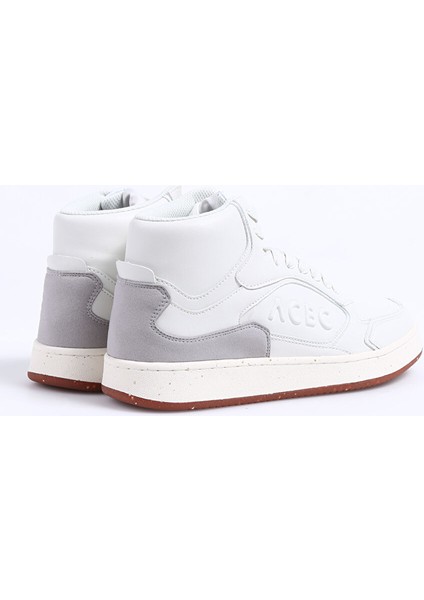 Beyaz-Gri Erkek Deri Sneaker Shacbbh modelleri