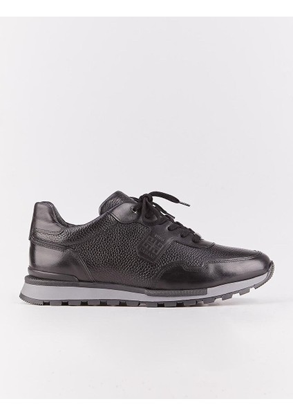 Siyah Erkek Deri Sneaker 25875