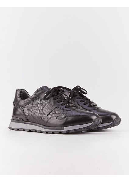 Siyah Erkek Deri Sneaker 25875