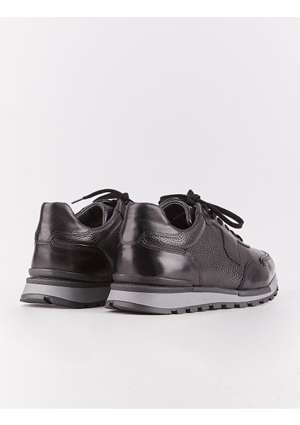 Siyah Erkek Deri Sneaker 25875