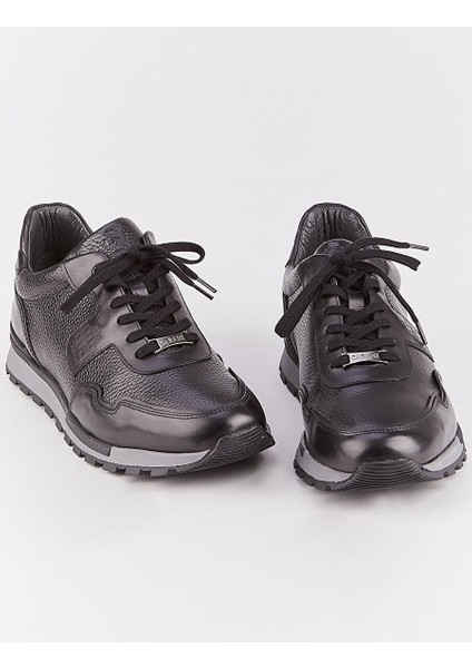 Siyah Erkek Deri Sneaker 25875