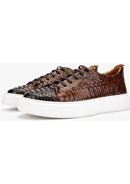 Erkek Hakiki Deri Taba Sneakers & Spor Ayakkabı