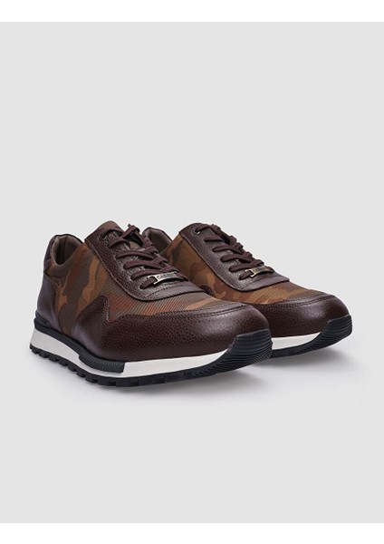 Kahverengi Erkek Deri Sneaker 112940