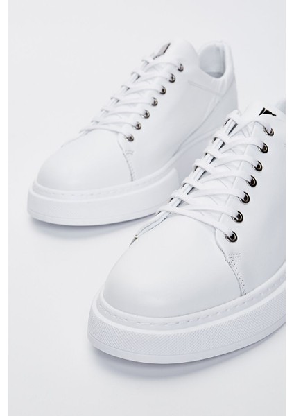 Siyah Erkek Deri Sneaker 352 18004 Erk Ayk Y23