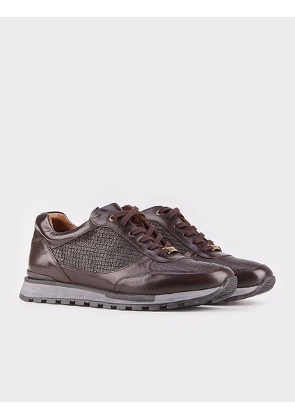 Kahverengi Erkek Deri Sneaker 102589 fiyatları