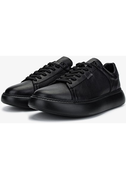 Erkek Hakiki Deri Siyah Deri Sneakers & Spor Ayakkabı fırsatları