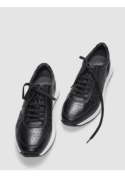 Siyah Erkek Deri Sneaker 29783