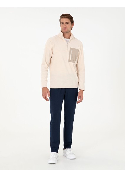 Bej Regular Fit Yarım Fermuarlı Polar Sweatshirt fırsatları