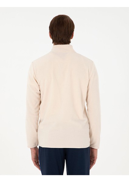 Bej Regular Fit Yarım Fermuarlı Polar Sweatshirt indirimleri