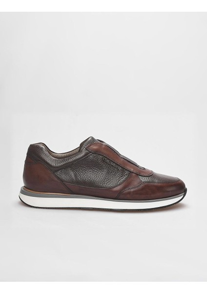 Kahverengi Erkek Deri Sneaker 121933