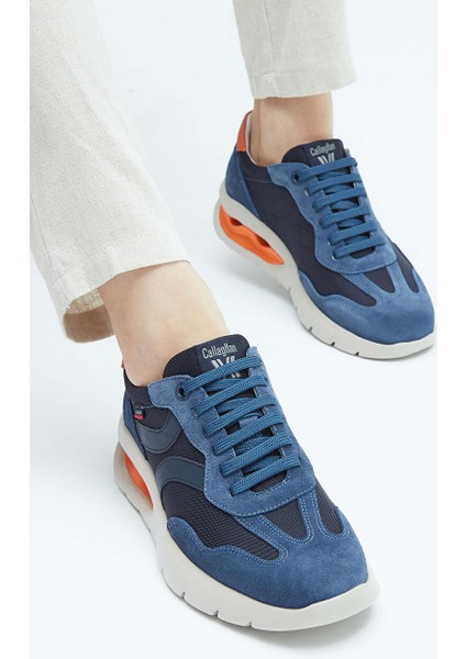 Bej-Turuncu Erkek Deri Sneaker 618 45408 Erk Ayk Y23