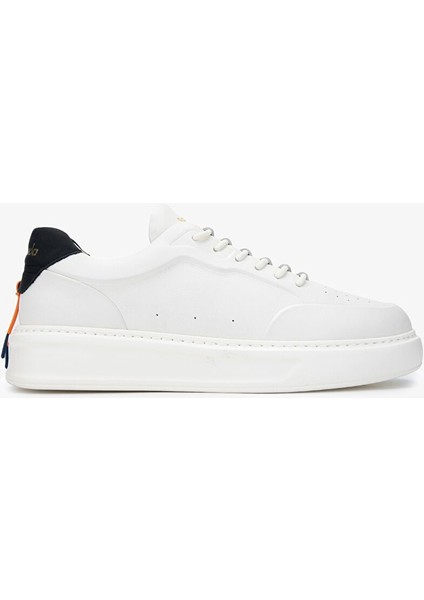 Barracuda Erkek Hakiki Deri Beyaz/siyah Sneakers & Spor Ayakkabı
