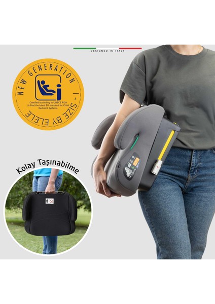 Grandefix I-Size Yükseltici Oto Koltuğu Isofix 125-150 cm 15-36 kg Bej fırsatları