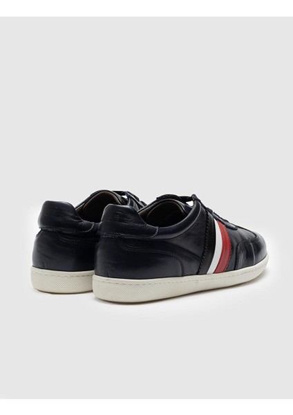 Lacivert Erkek Deri Sneaker 28338 modelleri