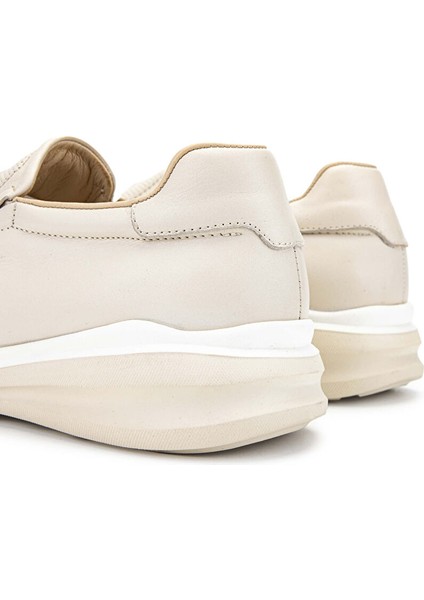 Erkek Hakiki Deri Bej Sneakers & Spor Ayakkabı