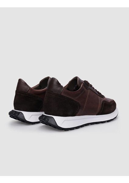 Kahverengi Erkek Deri Sneaker 123757 modelleri