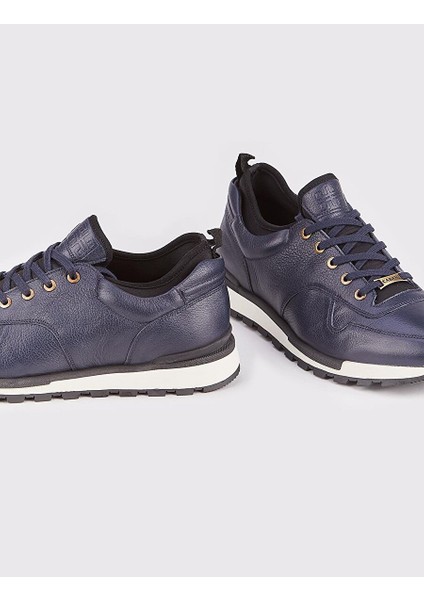 Lacivert Erkek Deri Sneaker 14187