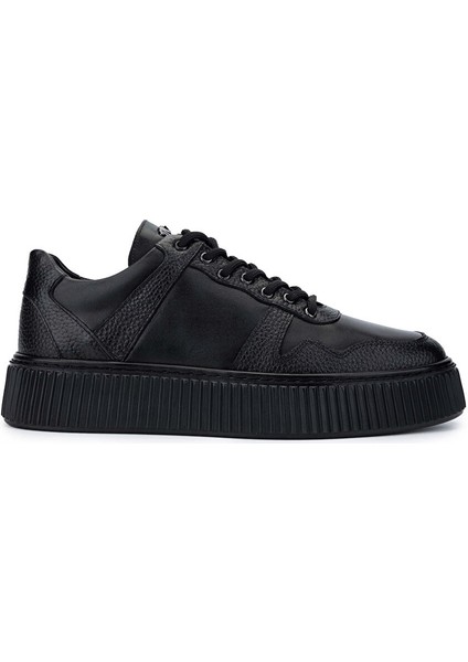 Erkek Hakiki Deri Siyah Sneakers & Spor Ayakkabı