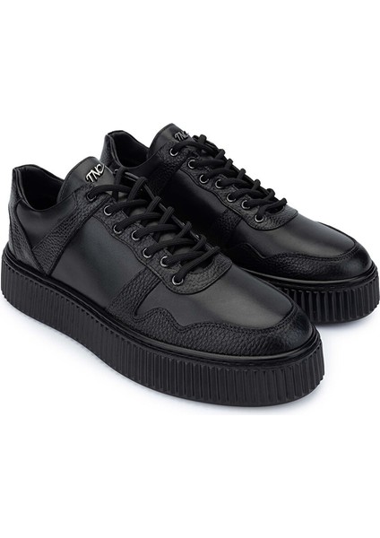 Erkek Hakiki Deri Siyah Sneakers & Spor Ayakkabı
