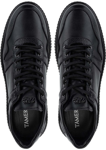 Erkek Hakiki Deri Siyah Sneakers & Spor Ayakkabı