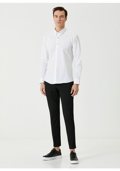 Slim Fit Klasik Yaka Beyaz Erkek Gömlek 1080116 fiyatları