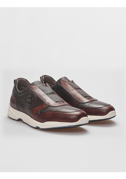 Kahverengi Erkek Deri Sneaker 121038