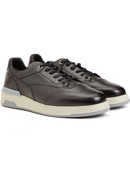 Siyah Erkek Deri Sneaker 280-40
