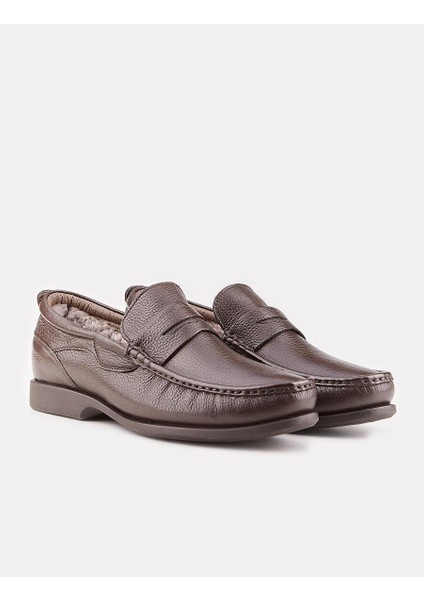 Kahverengi Erkek Deri - Kürklü Loafer 112378 fiyatları