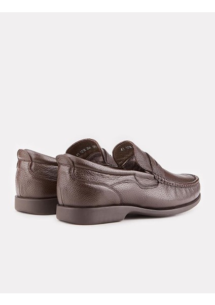 Kahverengi Erkek Deri - Kürklü Loafer 112378 modelleri