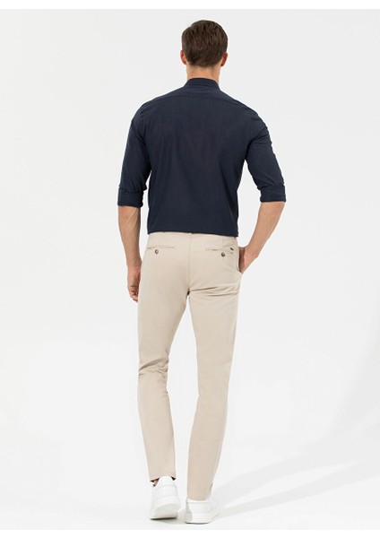 Normal Bel Normal Paça Slim Fit Bej Erkek Pantolon Rıves fırsatları