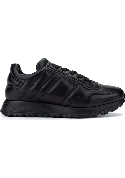Erkek Hakiki Deri Siyah Sneakers & Spor Ayakkabı
