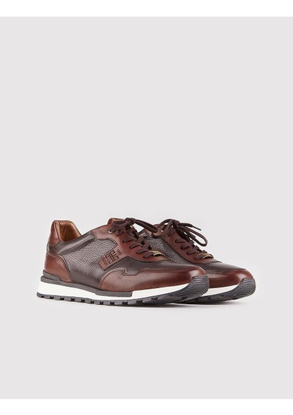 Kahverengi Erkek Deri Sneaker 25432