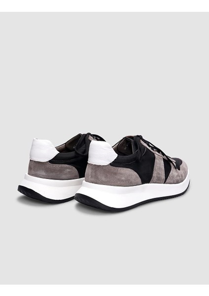 Vizon-Siyah Erkek Deri Sneaker 29883