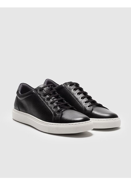 Siyah Erkek Deri Sneaker 121078R
