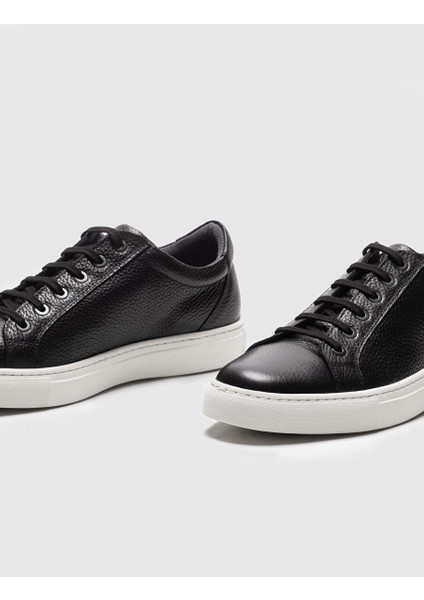 Siyah Erkek Deri Sneaker 121078R