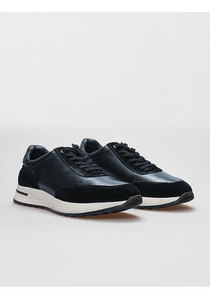 Lacivert Erkek Deri Sneaker 29116