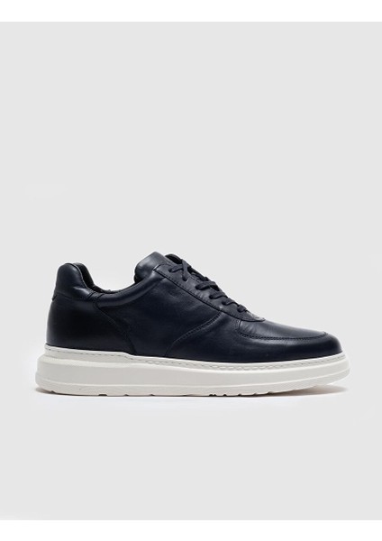 Lacivert Erkek Deri Sneaker 21365