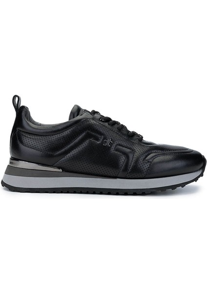 Erkek Hakiki Deri Siyah Sneakers & Spor Ayakkabı