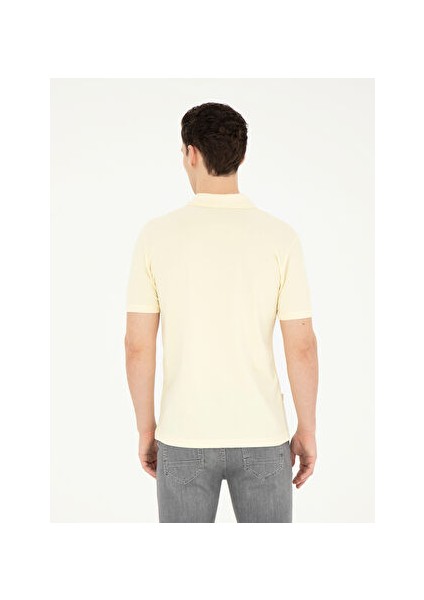 Düz Limon Erkek Polo T-Shirt Sunny