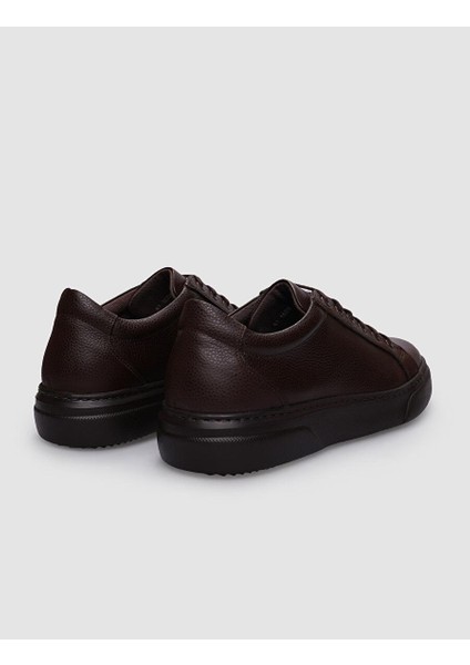%100 Hakiki Deri Kahverengi Bağcıklı Erkek Sneaker modelleri
