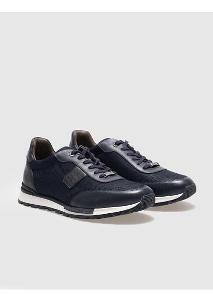 Lacivert Erkek Deri Sneaker 121169R