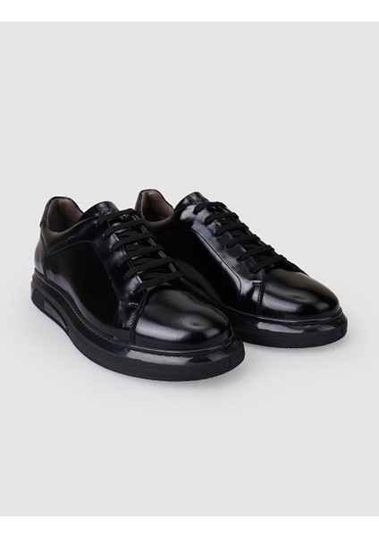 Siyah Erkek Deri Sneaker 126061S