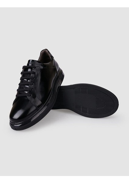 Siyah Erkek Deri Sneaker 126061S