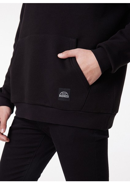 Kapüşonlu Regular Fit Siyah Erkek Sweatshirt L222678-001