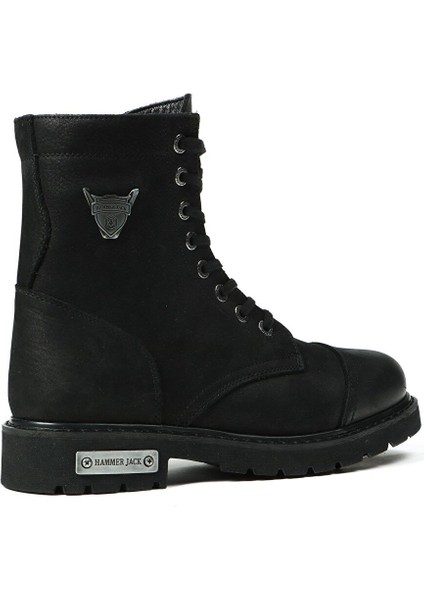 Hakiki Deri Siyah Dock Step Outdoor Erkek Bot
