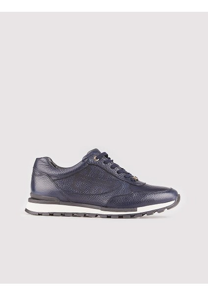 Lacivert Erkek Deri Sneaker 21393