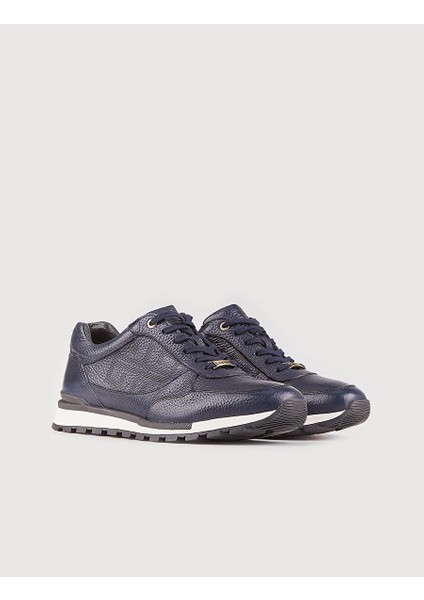 Lacivert Erkek Deri Sneaker 21393 fiyatları
