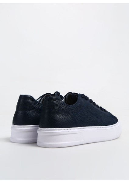 Lacivert Erkek Deri Sneaker Rubens modelleri