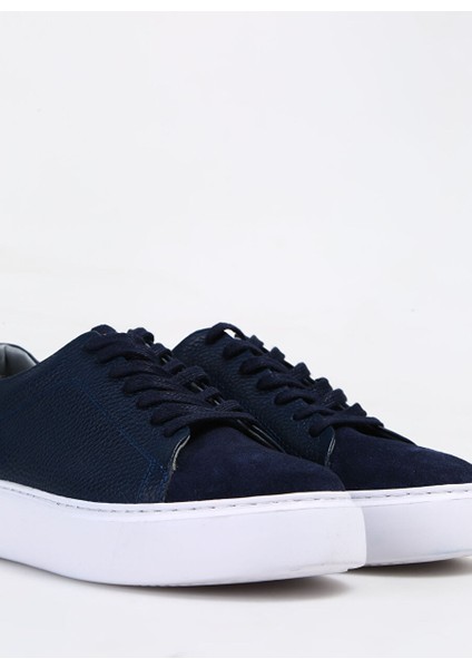 Lacivert Erkek Deri Sneaker Rubens indirimleri