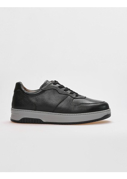 Siyah Erkek Deri Sneaker 115225D